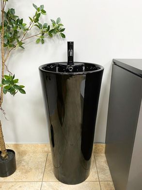 Умывальник (раковина) VBI BOLONIA BLACK GLOSSY напольный