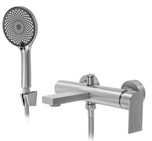 Змішувач для ванни REA HUNTER NICKEL BRUSHED з виливом