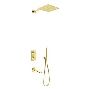 Душова система KOHLMAN EXPERIENCE 30 GOLD з термостатом + BOX прихованого монтажу