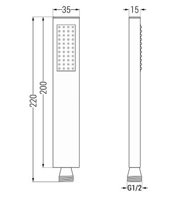 Душова система з термостатом MEXEN CUBE DR02 WHITE + BOX прихованого монтажу