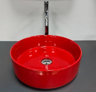 Умывальник (раковина) VBI PRATO RED GLOSSY накладной