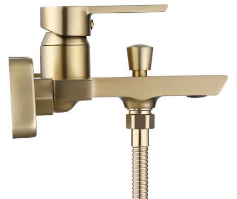 Змішувач для ванни та душу REA ARGUS BRUSHED GOLD настінний з виливом
