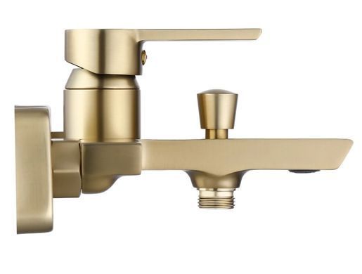 Змішувач для ванни та душу REA ARGUS BRUSHED GOLD настінний з виливом
