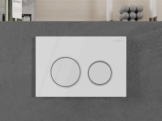 Кнопка смыва для инсталляции MEXEN FENIX 07 XS WHITE GLOSSY *