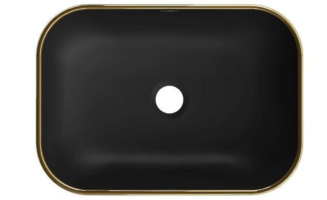 Умивальник (раковина) MEXEN RITA BLACK MATT GOLD EDGE накладний *