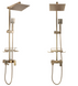 Душевой гарнитур REA JACK BRUSHED GOLD матовое золото с изливом *