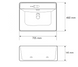 Умывальник (раковина) VBI RUTINO 70 WHITE накладной подвесной