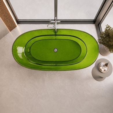 Ванна VBI VESUVIO GREEN 170 x 78 отдельностоящая стеклянная