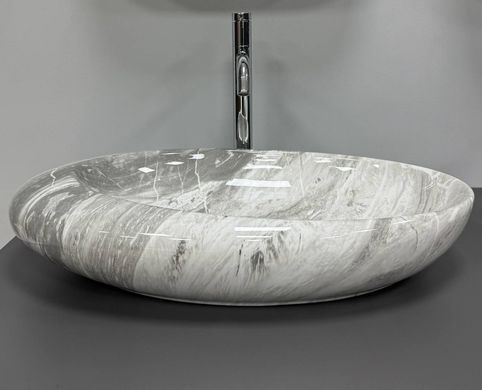 Умывальник (раковина) VBI VICENZA M GREY STONE GLOSSY накладной