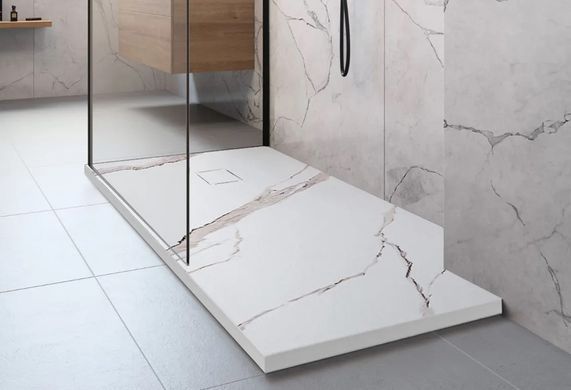 Душевой поддон REA BAZALT 80x100 CARRARA WHITE