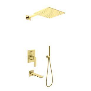 Душова система KOHLMAN EXPERIENCE 30 BRUSHED GOLD + BOX прихованого монтажу