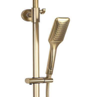 Душевой гарнитур REA TOM BRUSHED GOLD матовое золото с термостатом