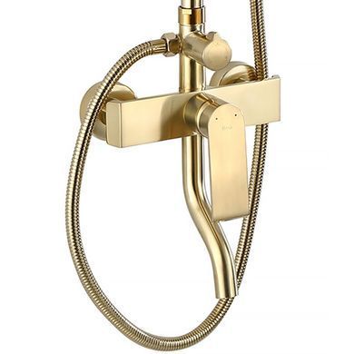 Душевой гарнитур REA HASS BRUSHED GOLD матовое золото с изливом