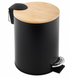 Кошик для сміття YOKA VINI BLACK BAMBOO 3л. для ванної кімнати *