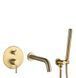 Смеситель для ванны и душа VBI MILANO BRUSHED GOLD скрытого монтажа