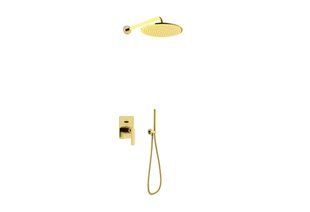 Душевая система KOHLMAN EXPERIENCE 25 BRUSHED GOLD + BOX скрытого монтажа