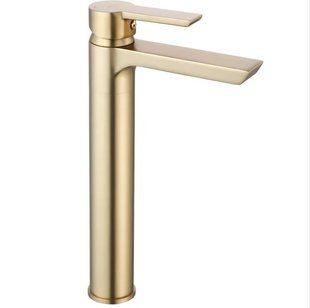 Змішувач для раковини (умивальника) REA ARGUS BRUSHED GOLD високий *