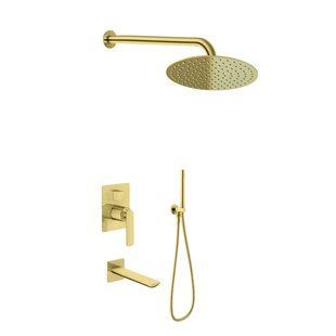 Душова система KOHLMAN EXPERIENCE 25 BRUSHED GOLD + BOX прихованого монтажу