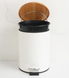 Кошик для сміття YOKA VINI WHITE BAMBOO 3л. для ванної кімнати *