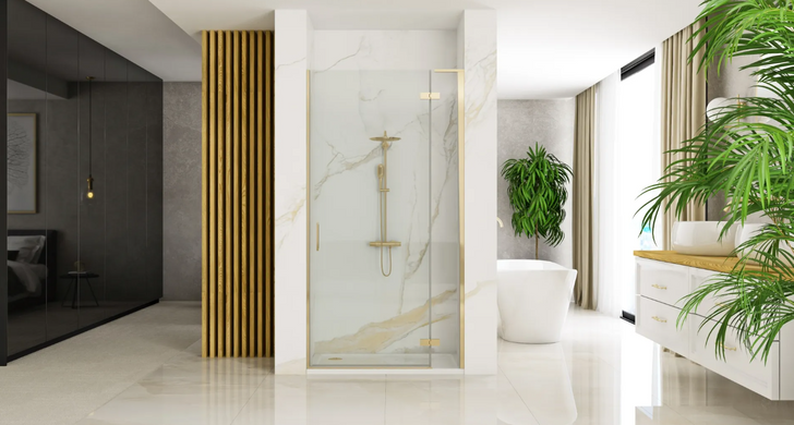 Душевая дверь REA HUGO 80 BRUSHED GOLD