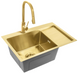 Стальная кухонная мойка REA FIN BRUSHED GOLD