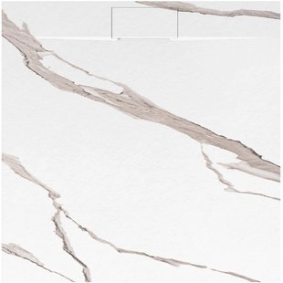 Душовий піддон REA BAZALT 90x90 CARRARA WHITE