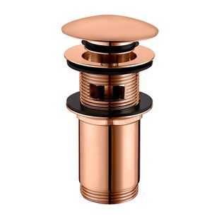 Донный клапан для раковины OMNIRES CLICK-CLACK COPPER с переливом A706CP