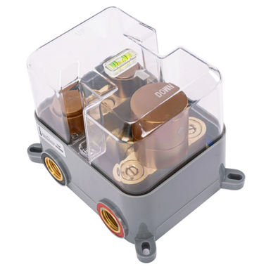 Душевая система REA LUNGO BRUSHED COPPER c термостатом + BOX скрытого монтажа