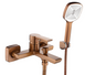 Змішувач для ванни та душу REA ARGUS BRUSHED COPPER з виливом