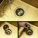 Стальная кухонная мойка REA LEO 40 BRUSHED GOLD