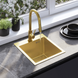 Стальная кухонная мойка REA LEO 40 BRUSHED GOLD