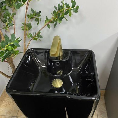 Умивальник (раковина) VBI VERESE BLACK GLOSSY напольний