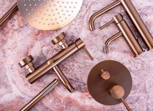 Душевая система REA LUNGO BRUSHED COPPER + BOX скрытого монтажа