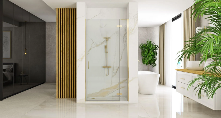 Душевая дверь REA HUGO 100 BRUSHED GOLD