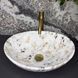 Умивальник (раковина) VBI PARMA S MARBLE WHITE GLOSSY накладний