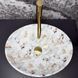 Умивальник (раковина) VBI PARMA S MARBLE WHITE GLOSSY накладний