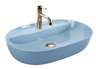 Умывальник (раковина) REA AURA 61 BLUE SHINY накладной