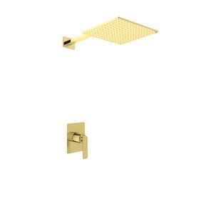 Душевая система KOHLMAN EXPERIENCE 30 BRUSHED GOLD + BOX скрытого монтажа