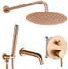 Душевая система REA LUNGO BRUSHED COPPER с изливом + BOX скрытого монтажа