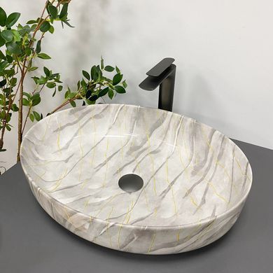 Умывальник (раковина) VBI UDINE STONE GLOSSY накладной
