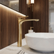 Смеситель для раковины REA VISION BRUSHED GOLD высокий