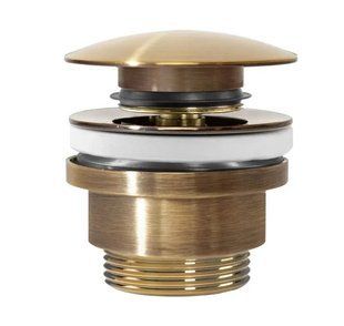 Донный клапан для раковины REA CLICK-CLACK ANTIQUE BRUSHED GOLD универсальный * REA-A8110