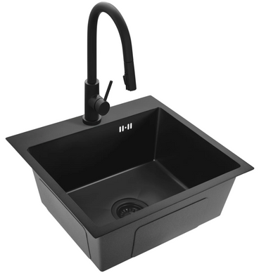 Стальная кухонная мойка REA LEO 50 BLACK