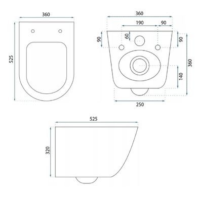 Подвесной унитаз REA EDDY N TORNADO RIMLESS белый