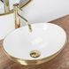Умывальник (раковина) REA SOFIA BRUSHED GOLD WHITE накладной *
