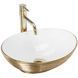 Умывальник (раковина) REA SOFIA BRUSHED GOLD WHITE накладной *