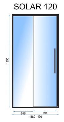Душевая дверь REA SOLAR 120 BLACK