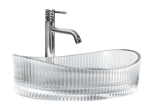Умивальник (раковина) REA HARPER TRANSPARENT накладний