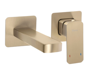 Змішувач для раковини REA ARLO BRUSHED GOLD + BOX прихованого монтажу