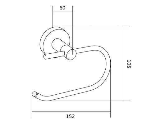 Тримач для туалетного паперу VBI VENUS 2 NICKEL